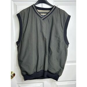 LA Loving Men's  Large  Windbreaker Check Golf Vest w/ Company Logo